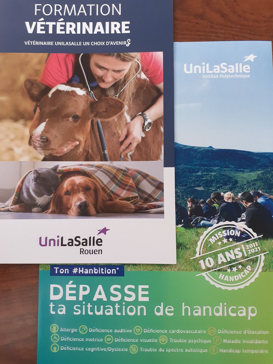 Belle émotion ce matin en #JPO <a href="/UniLaSalle_fr/">UniLaSalle</a> ! L'ouverture de cette première formation véto post-bac en gde école #EESPIG est un événement! L'occasion de rappeler aux lycéens qu'aucune situation de handicap ne doit être un frein à son choix d'études supérieures! #Hanbition