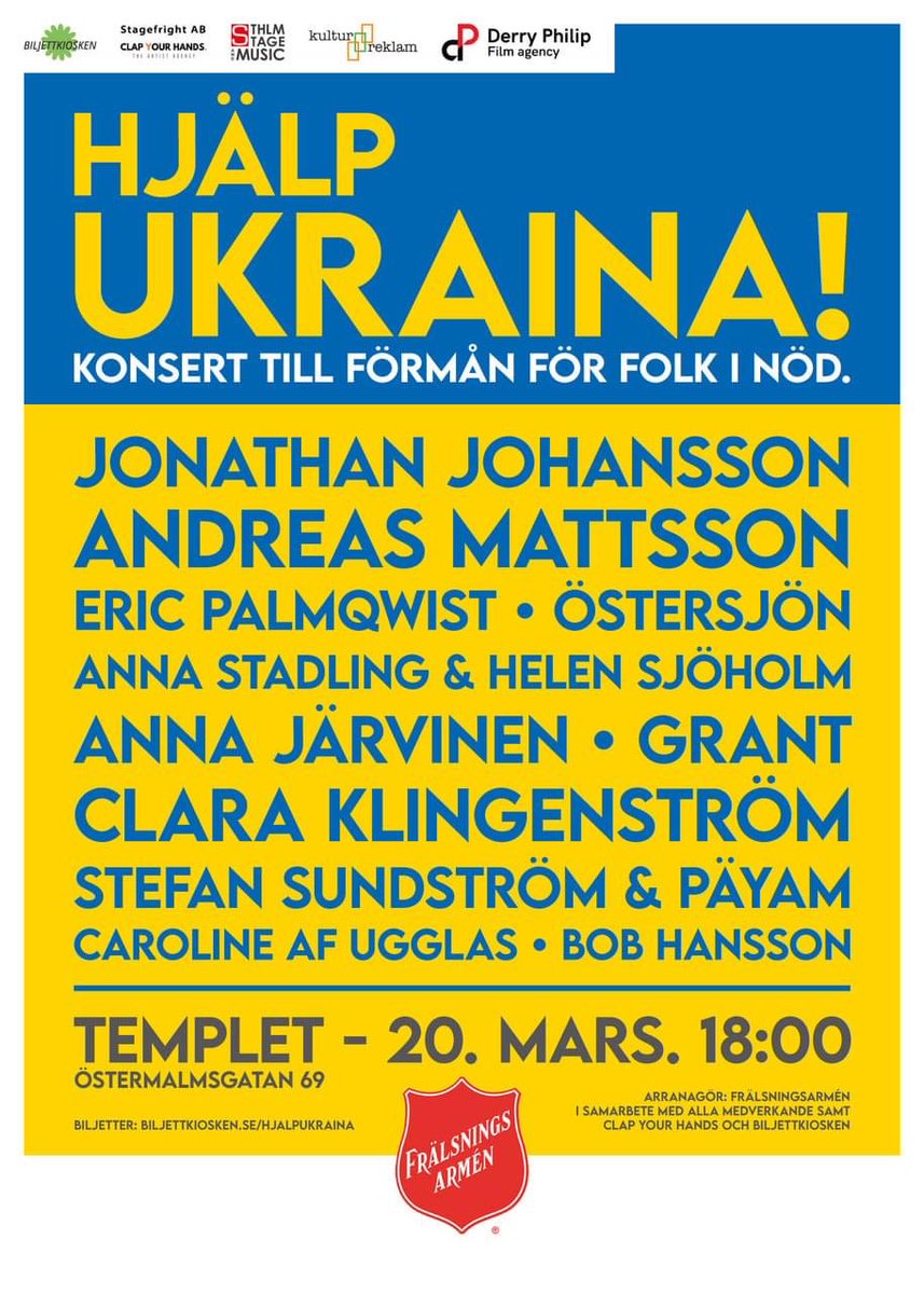 Konsert till förmån för folk i nöd.