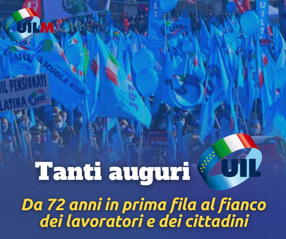 UilmNazionale's tweet photo. Il 5 marzo 1950 nasceva la @UILofficial Da 72 anni sempre in prima fila, al fianco dei cittadini e dei lavoratori 💙

In occasione di questo importante anniversario, sulla pagina Facebook e sul sito della @UILofficial in diretta streaming evento celebrativo #Uilm https://t.co/grCbAZxSVO