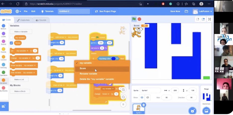 FTC_LabFusion's tweet photo. 4/2/2022
-Community outreach at Agarwal Vidya Vihar

-We had an online community Outreach at agrawal vidya vihar with students of grade 6 teaching them about scratch, and how to create a basic maze game.🧑🏼‍💻🧑🏼‍💻

#FIRST #STEM #Robot #FTC
@DeanKamen @FTCTeams @FIRSTweets https://t.co/Y2kUGhWFUv