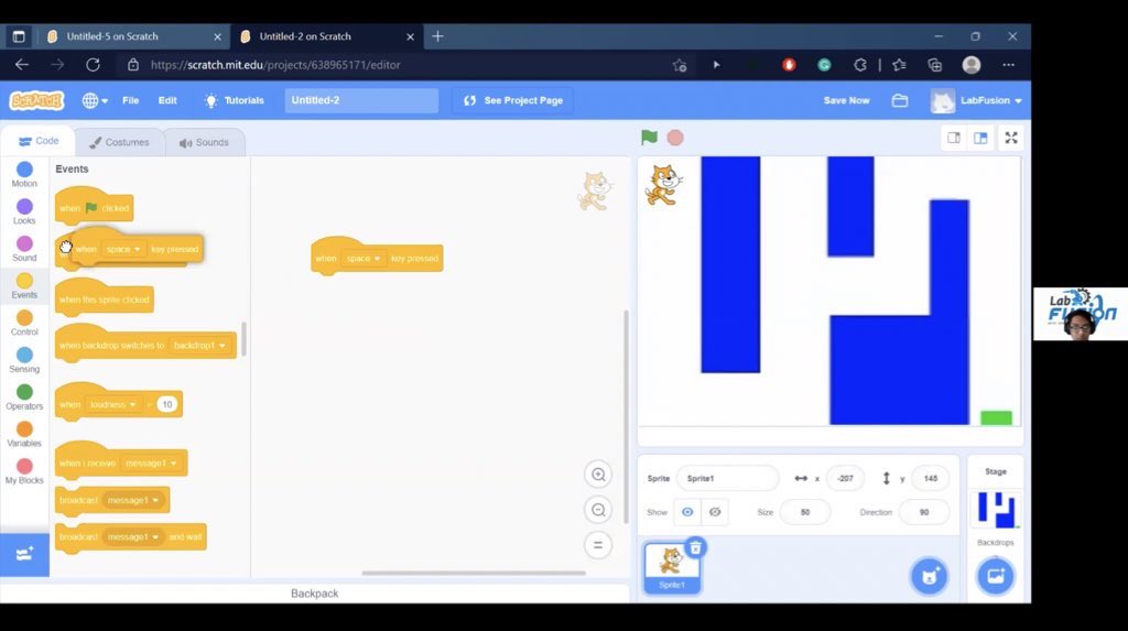 FTC_LabFusion's tweet photo. 4/2/2022
-Community outreach at Agarwal Vidya Vihar

-We had an online community Outreach at agrawal vidya vihar with students of grade 6 teaching them about scratch, and how to create a basic maze game.🧑🏼‍💻🧑🏼‍💻

#FIRST #STEM #Robot #FTC
@DeanKamen @FTCTeams @FIRSTweets https://t.co/Y2kUGhWFUv