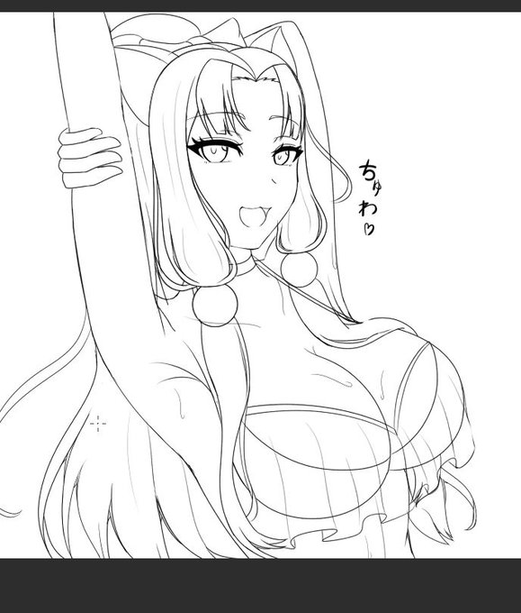 水着イタコ姉下書き!今回のイラストは腋がメインだっ!!( *'艸`) 