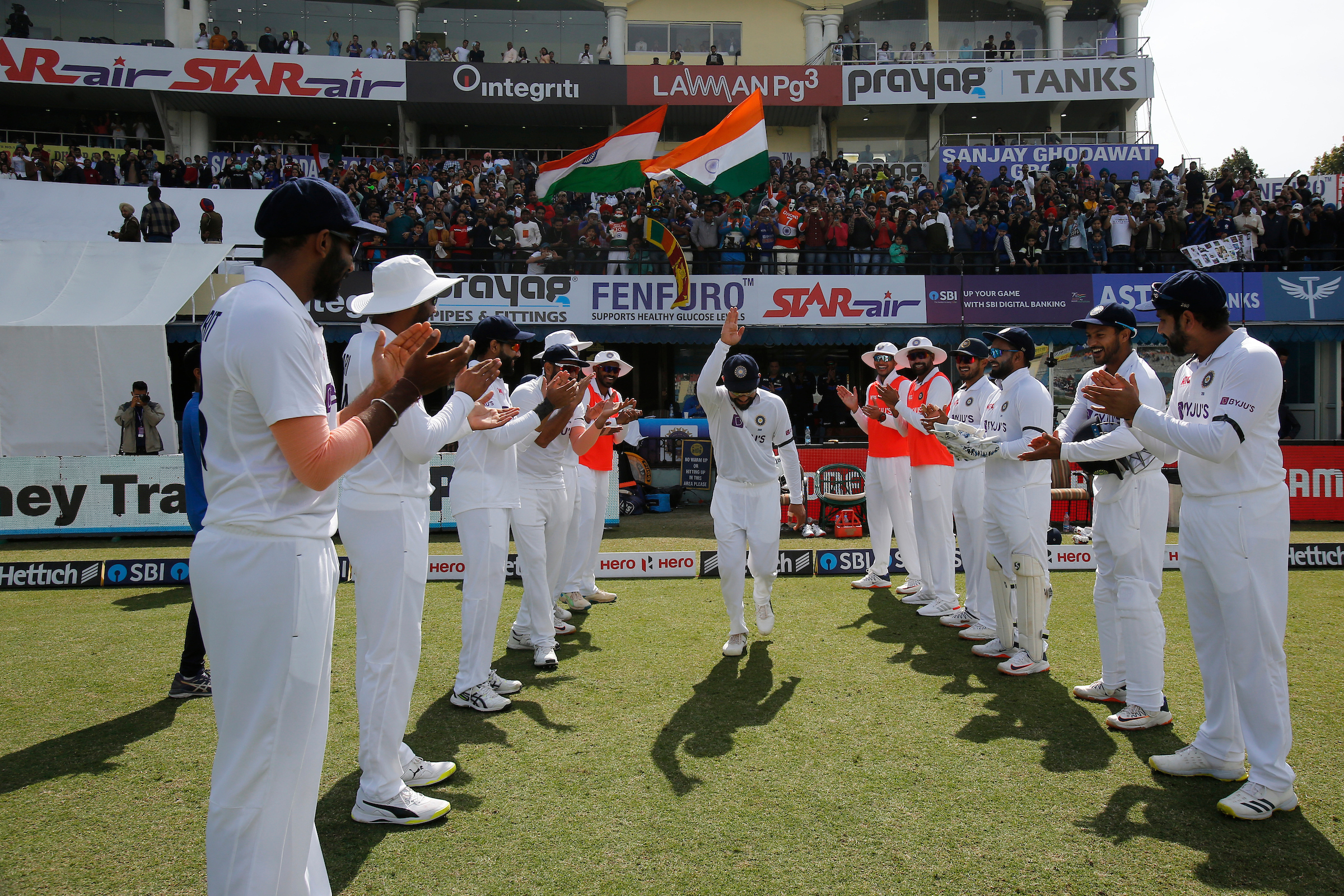 Virat Kohli 100th Test: Virat Kohli receives GUARD of HONOUR from Rohit Sharma & Co on Day 2 of IND vs SL 1st Test - Watch Video