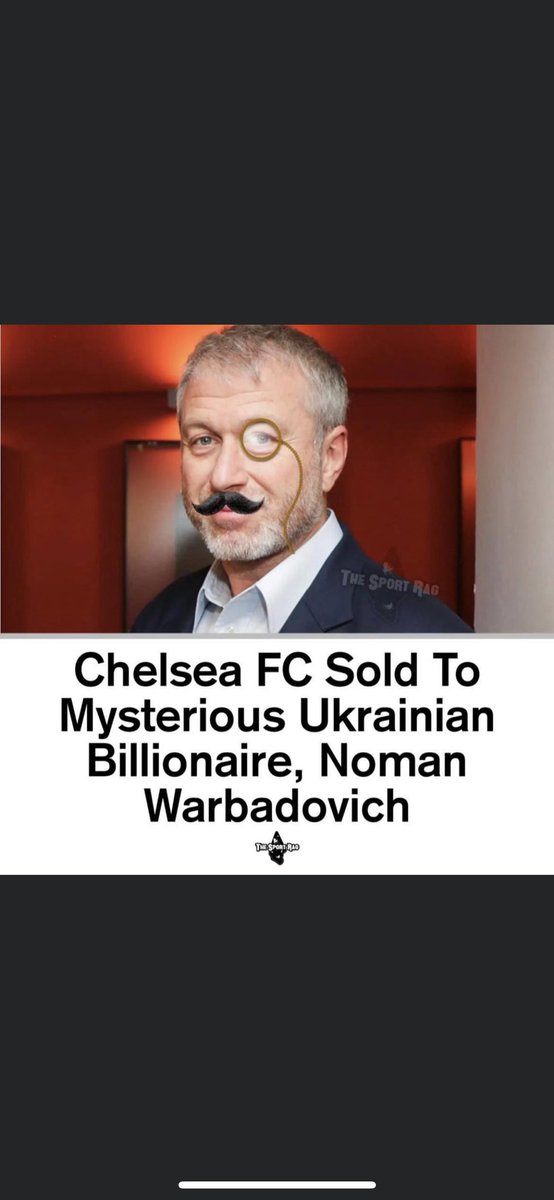 Breaking News!!!
Chelsea FC have been sold 🧐
