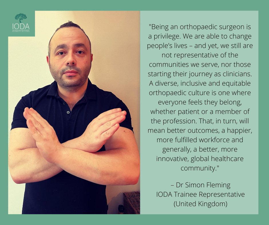 IODA Trainee Representative Dr Simon Fleming <a href="/OrthopodReg/">Simon Fleming 🛠</a> (UK) on building a better global healthcare community:

#BreakTheBias #IWD #internationalwomensday #IWD2022 #diversityinorthopaedics #medtwitter #orthotwitter #healthcare #diversity #surgeon #IWD22