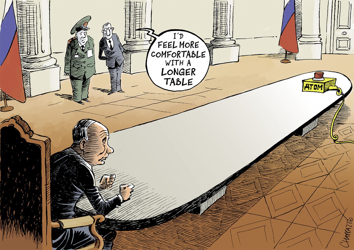PatChappatte's tweet photo. Nuclear danger - © Chappatte in Le Temps, Geneva > https://t.co/qulhMBFAo8 https://t.co/TgaCHS62qk
