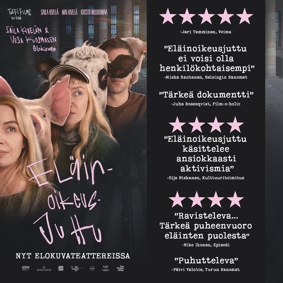 Mai Kivelä (@maikivela) on Twitter photo No huh huh, Eläinoikeusjuttu on saanut upean vastaanoton! ⚡️⚡️⚡️
Onneksi olkoon @SailaKivela <a href="/tuffifilms/">Tuffi Films</a> & co!
Jos haluat nähdä Eläinoikeusjutun kannattaa mennä pian! No huh huh, Eläinoikeusjuttu on saanut upean vastaanoton! ⚡️⚡️⚡️
Onneksi olkoon @SailaKivela <a href="/tuffifilms/">Tuffi Films</a> & co!
Jos haluat nähdä Eläinoikeusjutun kannattaa mennä pian!