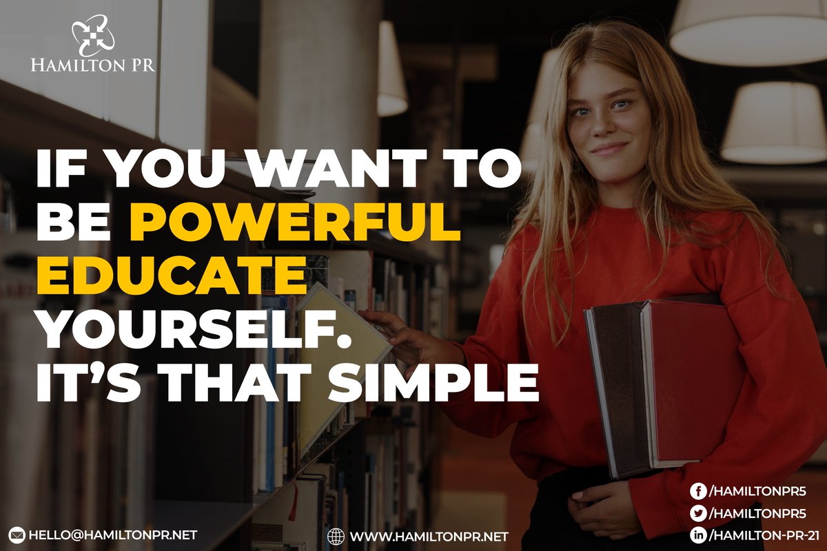 HamiltonPR5's tweet photo. Educate Yourself to be Powerful. 
#Educate #powerful #educateyourself #digtialmarketing #socialmediamanager #social #Heardle #AEWRampage #SinceTrumpLeftOffice #Aqours_SUNNY_Day1 #HAECHAN_GoodPerson #MOA_X_TOGETHER #UkraineRussianWar #BoycottCocaCola #kuku #RHODurban https://t.co/pq9Hs9BxPD