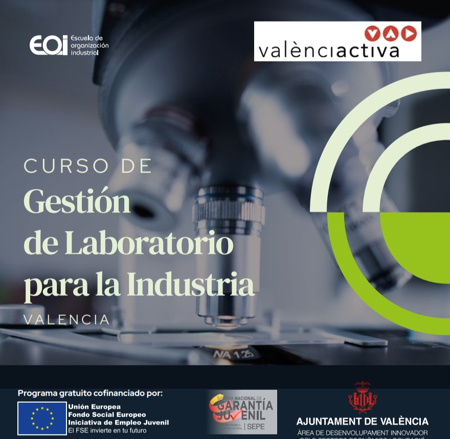 TranviasyTrenes's tweet photo. En apenas 15 días comienza el "Curso de Gestión de Laboratorio para la Industria" que impulsamos desde @valenciactiva_ &amp; @eoi - Inscripciones abiertas! https://t.co/0Ebi3pADeA? https://t.co/5LwSADzMKn