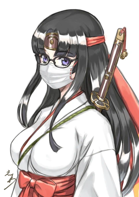 #巫女の日 
ワクチン打った日にたまたま巫女の日だと知ったので、⛩️巫女の日祭り?をやってみたのですがいかがだったでしょうか?
武者巫女トモエの仕事絵を使えたらこの数倍、大変なことになりそうです(笑
それではありがとうございました～😊 