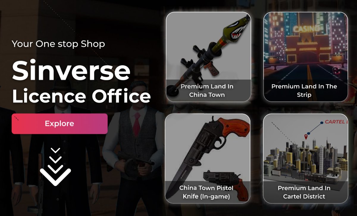 TheSinVerse's tweet photo. 🚨 #SINNERS, here's a SNEAK PEEK of our Business License Office! 😎

Get your $SIN ready! Expect license sales to go live in the second half of March! 🚀

What's YOUR district, kingpin? Let us know! #metaverse

Community 👇
🤖 https://t.co/cCrknIsb3I
📰 https://t.co/v7EngxD1fA https://t.co/zHNIs0izMj