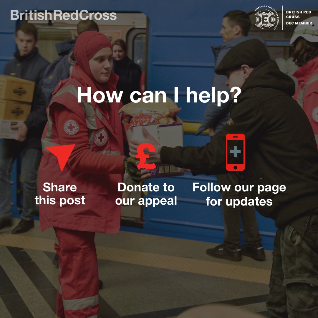 British Red Cross 🧡 (@britishredcross) on Twitter photo It’s a tense, dangerous, & distressing time.
We must act now to protect people caught up in this crisis, in #Ukraine and its bordering countries. Here's how you can help:
▪️ Donate today: bit.ly/UkraineCrisisA…
▪️ Share this thread
▪️ Follow us at <a href="/BritishRedCross/">British Red Cross 🧡</a> for updates It’s a tense, dangerous, & distressing time.
We must act now to protect people caught up in this crisis, in #Ukraine and its bordering countries. Here's how you can help:
▪️ Donate today: bit.ly/UkraineCrisisA…
▪️ Share this thread
▪️ Follow us at <a href="/BritishRedCross/">British Red Cross 🧡</a> for updates