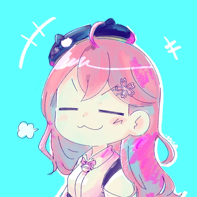 間に合った!(ふわふわロング可愛い!)
#miko_Art 
#ホロメンワンドロ35 