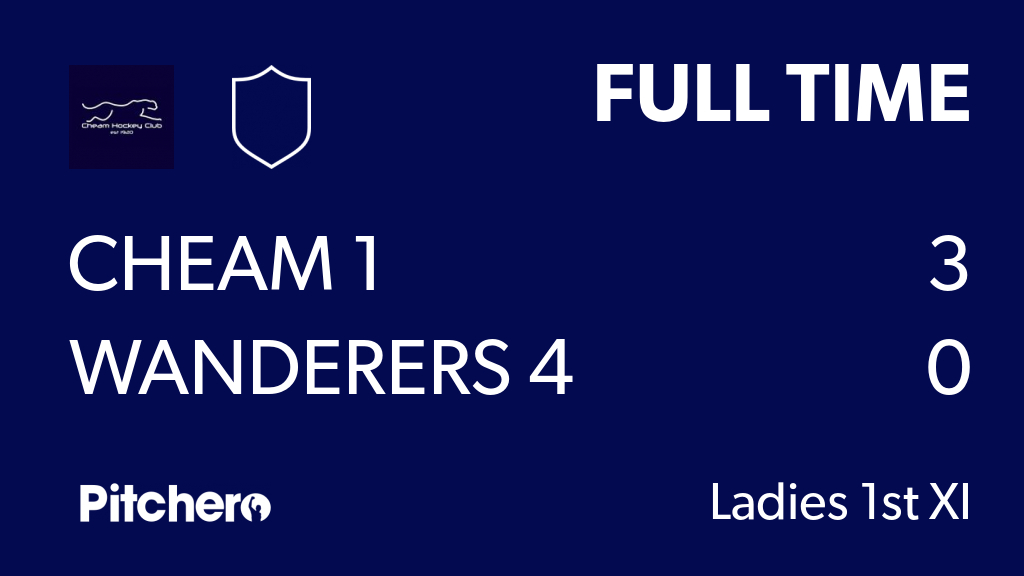 CheamHC's tweet photo. FULL TIME @ NSH: 
Cheam 3 - 0 Wanderers 
A strong performance from the L1s in today's only home game.
#CHEWAN #Pitchero #CHEETAHS #CHEAM #NONSUCH
https://t.co/31qAIKBfhw https://t.co/5WnjH1vXb3