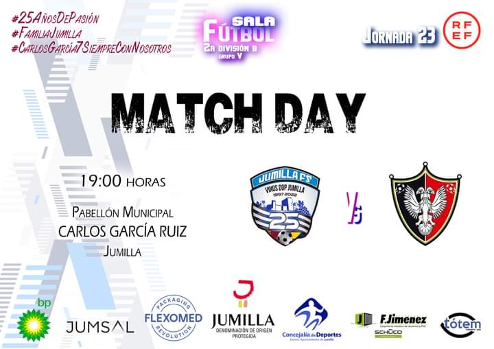 A 4 horas de un gran partido de <a href="/SomosFutsal/">Nos gusta el FUTSAL</a> #SiSePuede #FamiliaJumilla

🔵⚪🔵⚪🔵🍷🍷🍷💪💪💪
