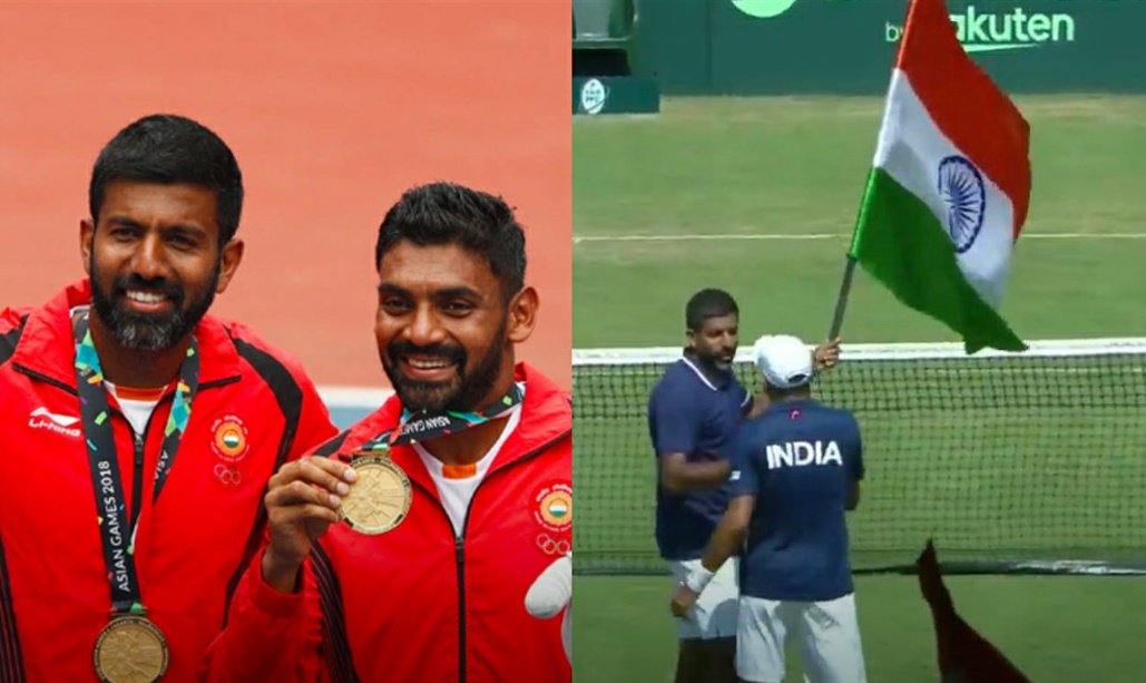 IAmAarav8's tweet photo. India 🇮🇳 win Davis Cup against Denmark! 🇩🇰
Indian duo of @rohanbopanna & @divijsharan won the crucial double match. @DelhiGymkhana
#DavisCup #RohanBopanna #DivijSharan #DelhiGymKhana https://t.co/hs52cKvT7C