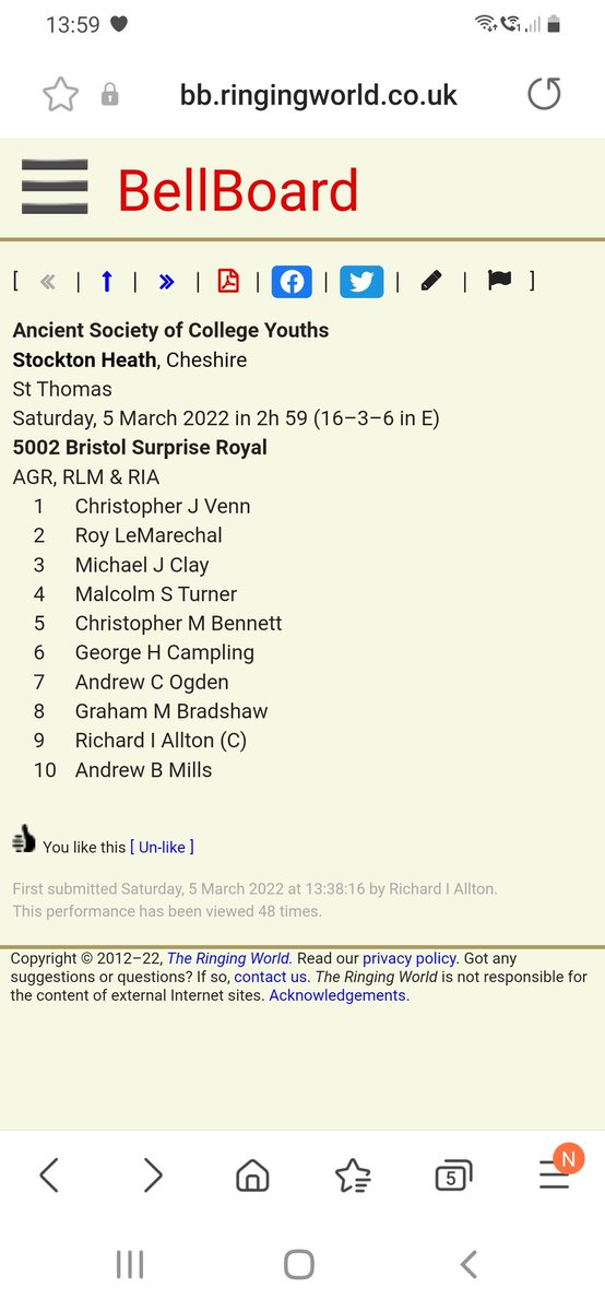 Stockton Heath Bells tweet media