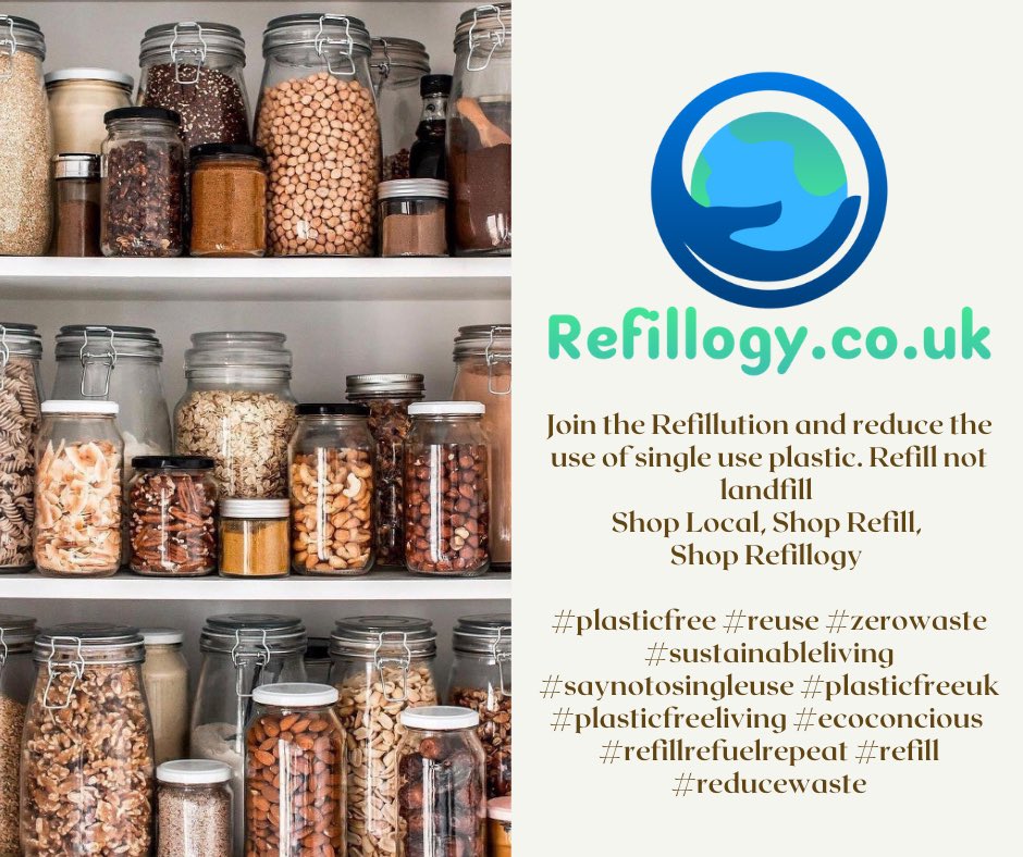 Refillogy's tweet image. Refill your kitchen cupboards and much more with Refillogy.        Coming soon Gower Swansea 2022.     #refill #reducewaste #planetfriendly