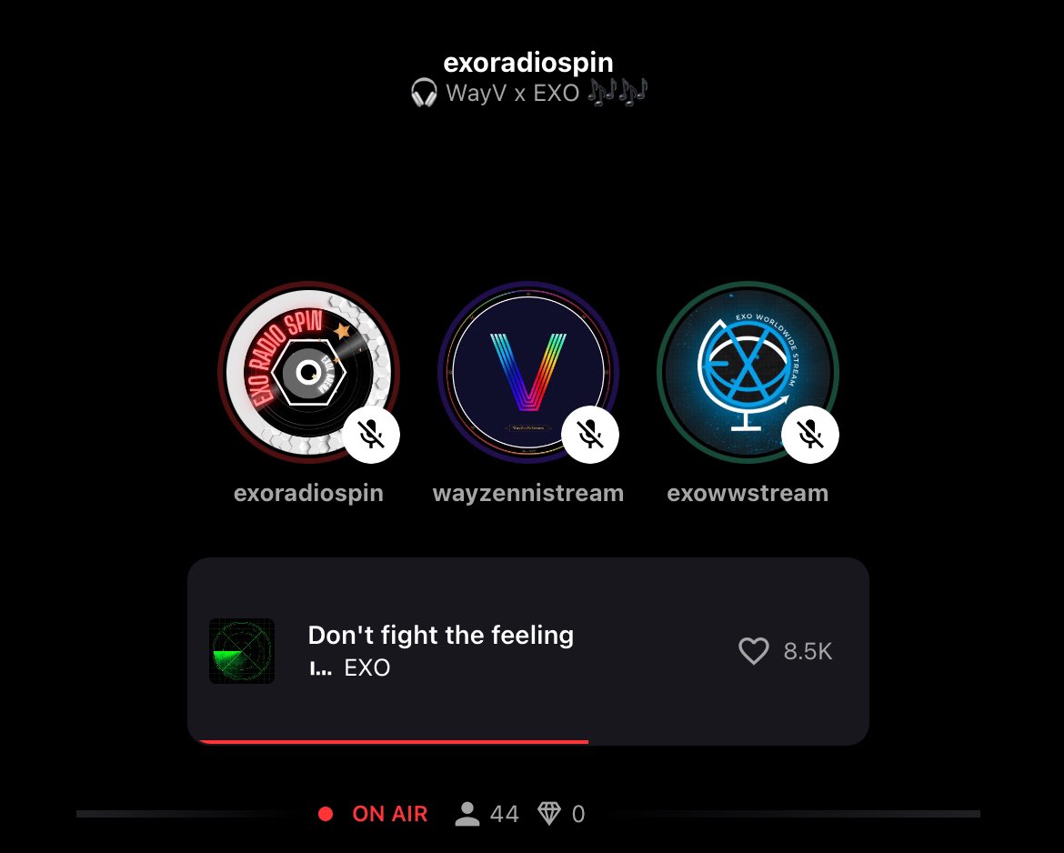 WayZenNiStream's tweet image. 🟢The party starts NOW!🔥

By: @WayZenNiStream x @EXORadioSpin x @EXOWWStream 

✨Host: EXORadioSpin 
#️⃣ Hashtag: #WayVxEXO 

⏰ 9PM - 12AM GMT+7

ไปบุกบ้าน EXO-L กันค่ะทุกคน!
Come join us here is the link 👉 share.stationhead.com/DpleZ3qwRwA

#WayV #EXO  
#WayVxSTATIONHEAD