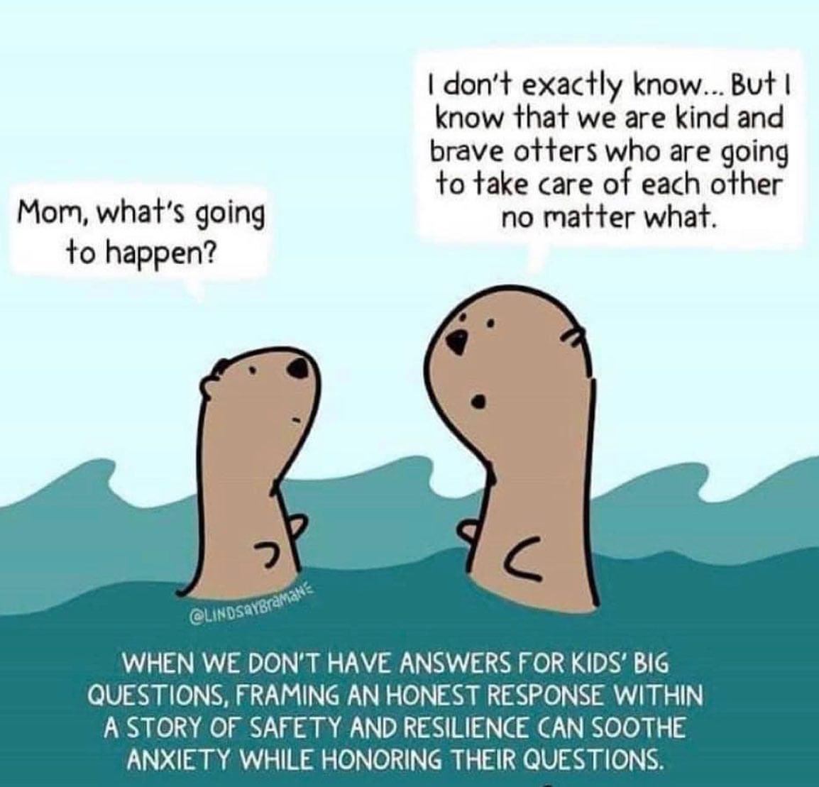 Don’t minimize or dismiss a child’s question of uncertainty. Rather answer in an honest &amp; age appropriate manner. <a href="/plainviewElem/">Plainview Elementary School</a> #excellenceisinplainview #scchats