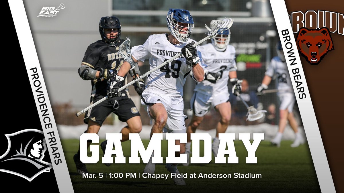 PCFriarsLax's tweet photo. ☀️ is out and it’s a beautiful day for some lacrosse! Come to the Chap as the Friars take on Brown University in game two of the Ocean State Cup! #GoFriars 

🆚 @BrownLacrosse 
⏰ 1:00 PM
🏡 Chapey Field at Anderson Stadium
🔗 https://t.co/iS40HsIFD1 https://t.co/WTBapNs8Lh