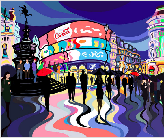 The <a href="/M1FineArt/">m1fineart</a> in Greenwich has some special new <a href="/SarahFosseArt/">Sarah Fosse</a> decorations for sale. This one is terrific. Wobble on down...