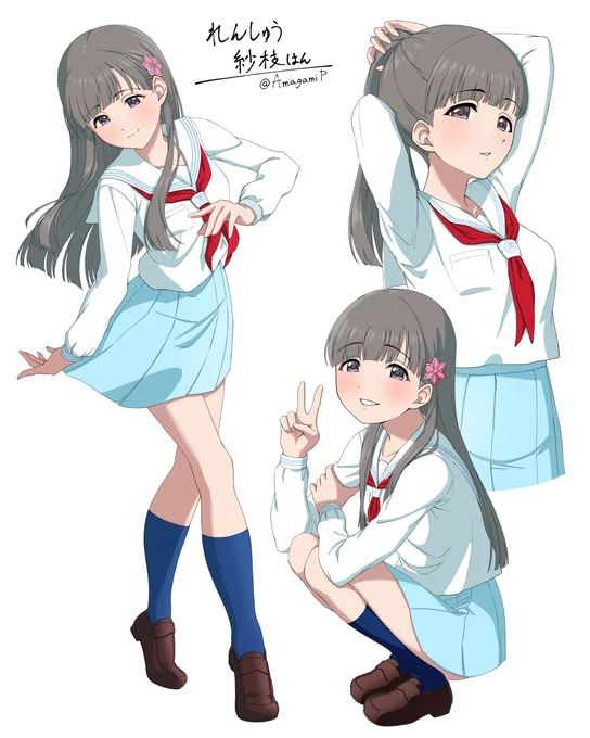 練習描き紗枝はん!紗枝ちゃんのセーラー服!的な? 