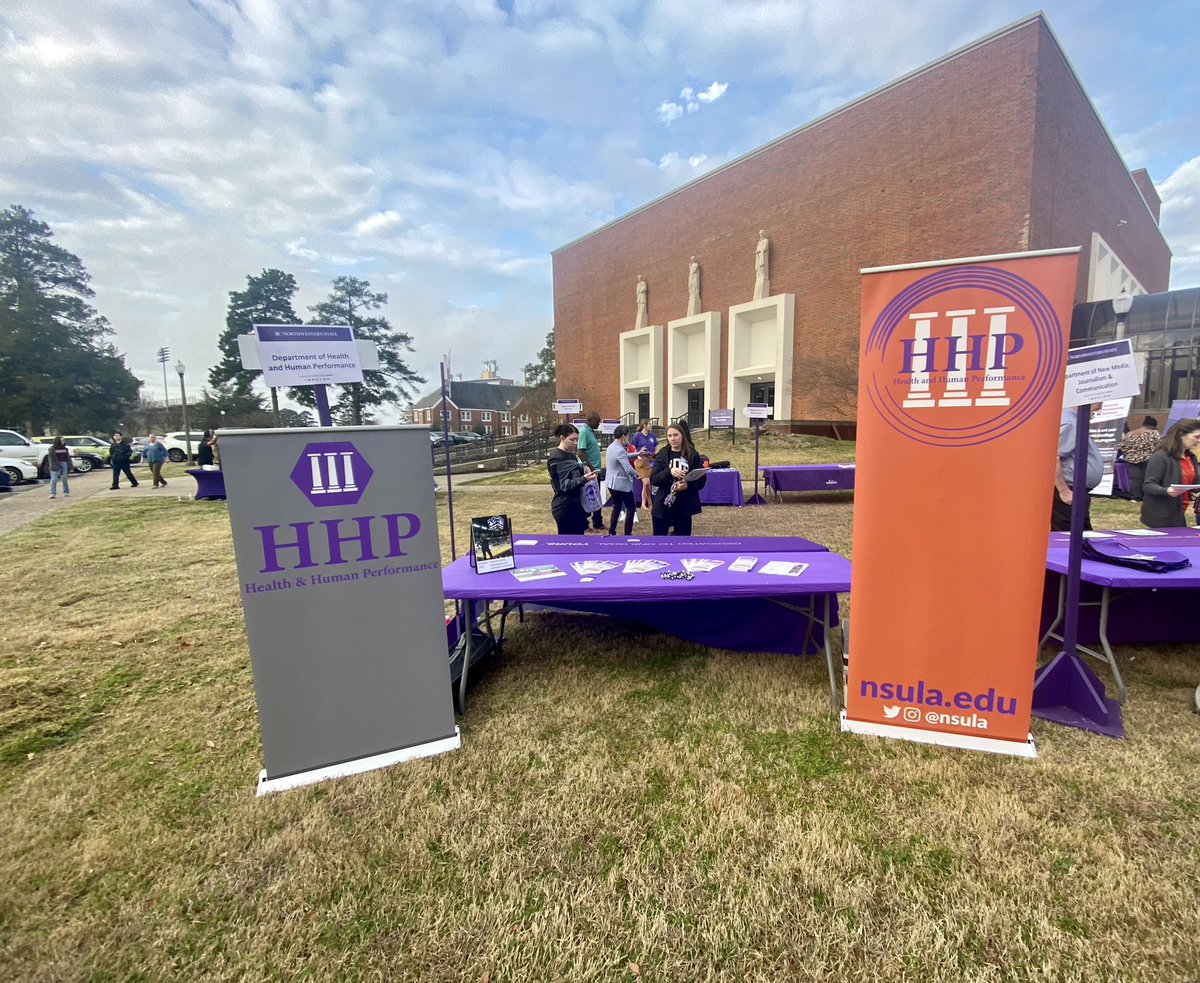 NSUkinesiology's tweet photo. Weโre all set up and ready for N-aside View today! @NSULA #ForkEm #NsideView #FutureDemons ๐๐ค https://t.co/Ye5Z2R4nMq