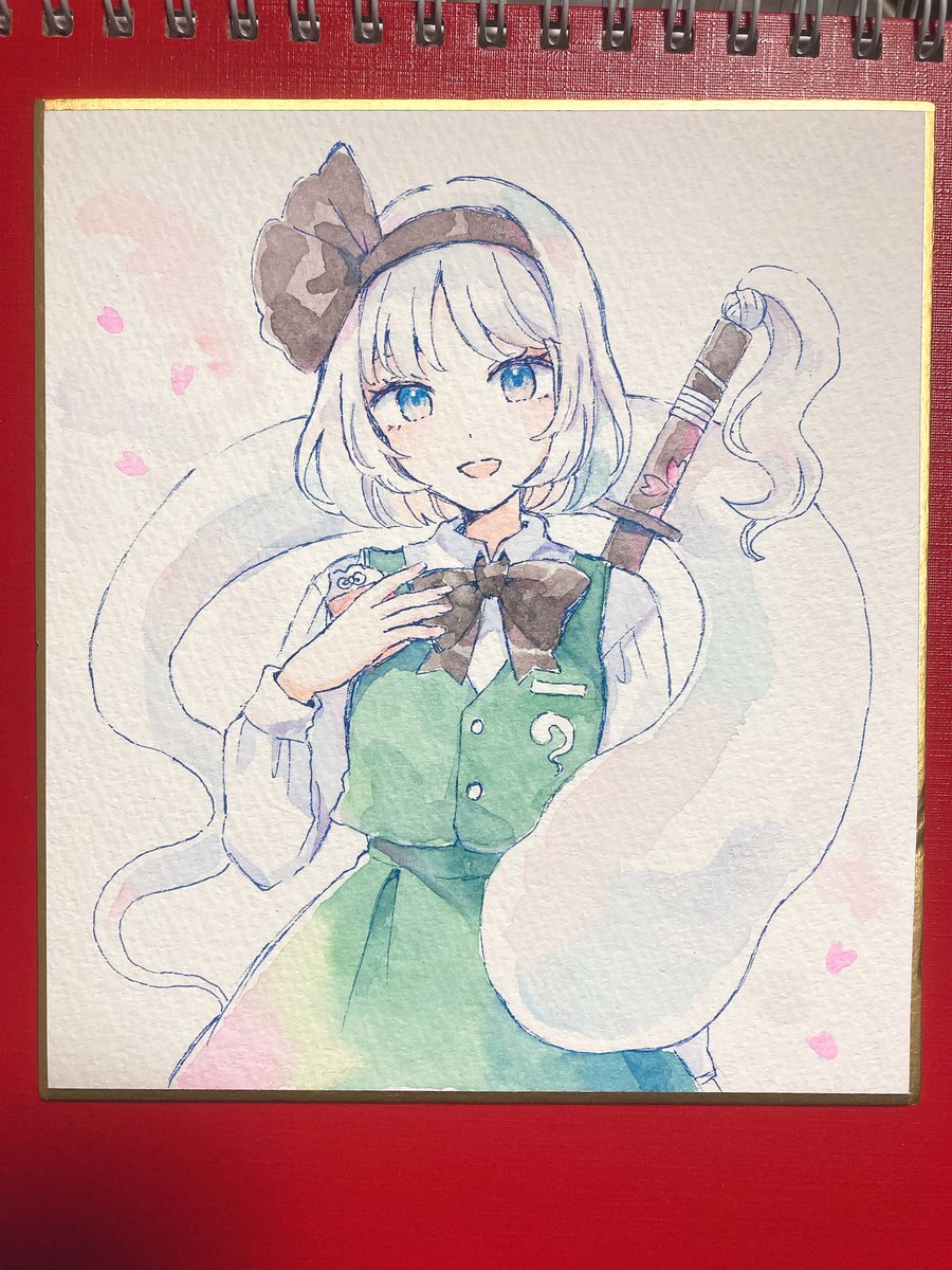 明日のイベントに持っていく色紙です🌸 