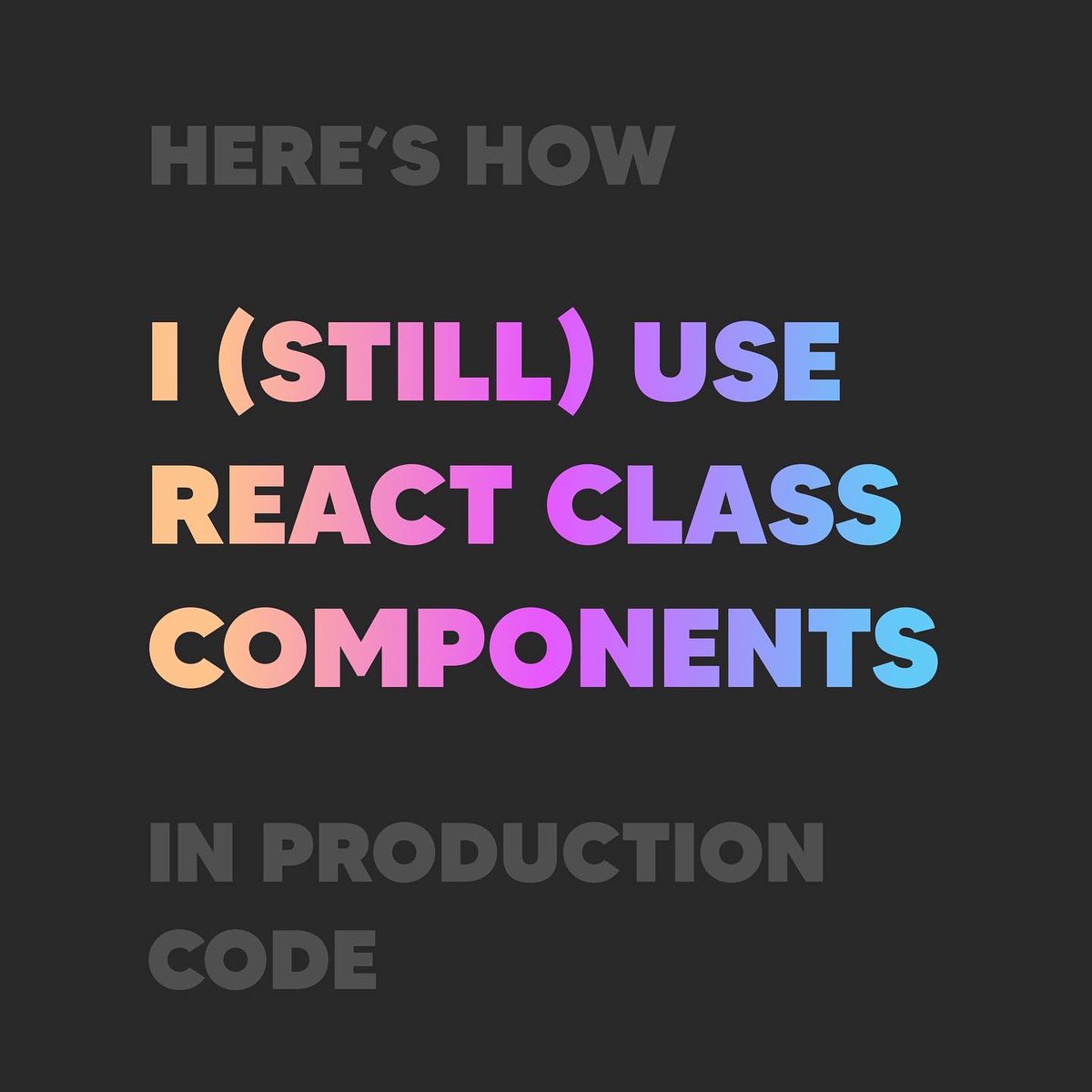 ok_devs's tweet photo. Complex contexts are better as class components

#ReactJS #ReactNative #reactdev #webdev https://t.co/FAlcUT15Yh