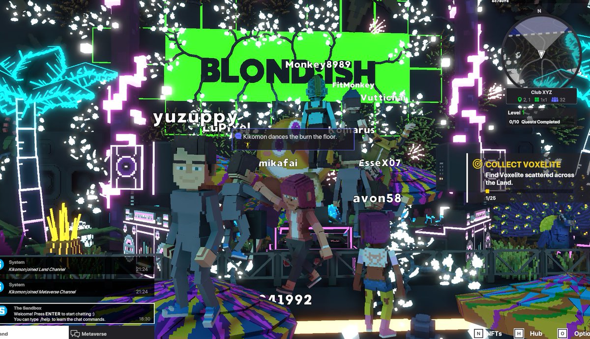 KistaraP's tweet photo. @TheSandboxGame @blond_ish I just participated in the daily #SandboxAlphaS2Contest for a chance to earn up to 1,000 $SAND! Day 2 - Dance with Blond:ish. Check out my screenshot below! 👇 #SandboxAlphaS2 https://t.co/rWGg6Pj4BJ