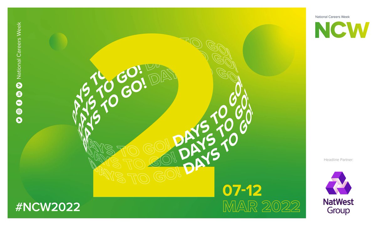 F4Sdigital's tweet photo. Two days to go before National @CareersWeek kicks off! Visit https://t.co/ZqhkwL1jJ1 &amp; keep an eye out for the F4S stand on Monday for more 🔥 🙌

#Parents, #caregivers, #teachers, #educators - #pleaseshare 🌟

#NCW2022 #virtualfairs #careers #careerfairs #NCW #CareersWeek2022 https://t.co/S0nFj9FTS2