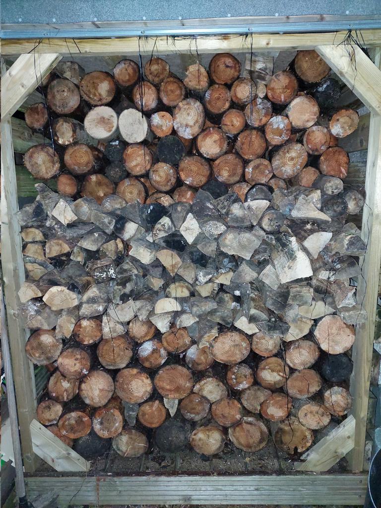 Crypto_Dan88's tweet photo. @RussellGrover10 @sweetsinner3 I know the new wood isn't split but had to get it under some cover. Rained for like 2 weeks. I just split it as I need it now https://t.co/nBcwmGUtFr