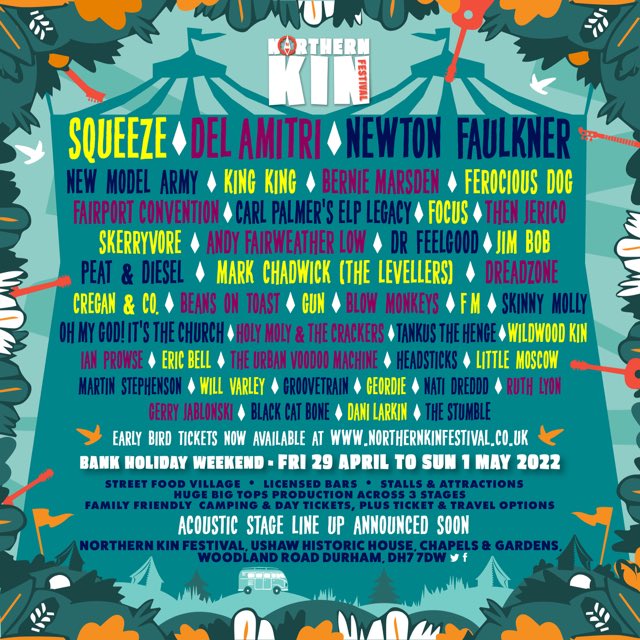 Very much looking forward to getting back to the festivals this year and to kick it off we're playing Northern Kin Festival with a whole host of other lovely artists! @NorthernKinFest