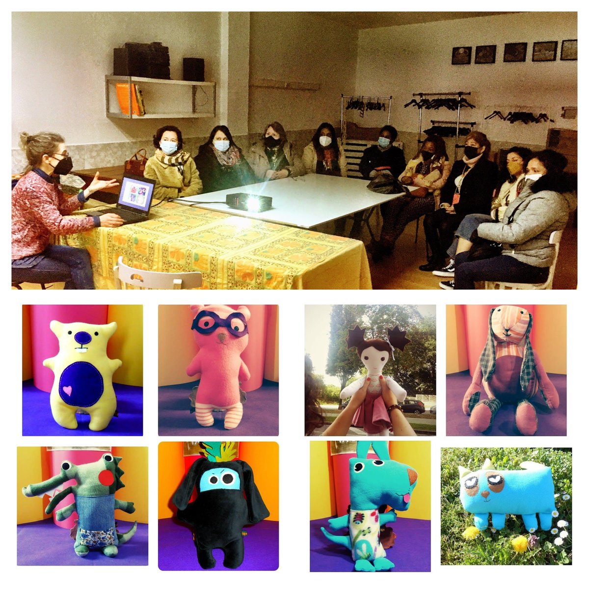 Onte as alumnas de #TecerparaIntegrar visitaron o espazo de actividades da Cooperativa Bico de grao  para coñecer o proxecto Fixeno Eu, complementos e roupa de fogar personalizada, feita con amor, liberdade e responsabilidade social.