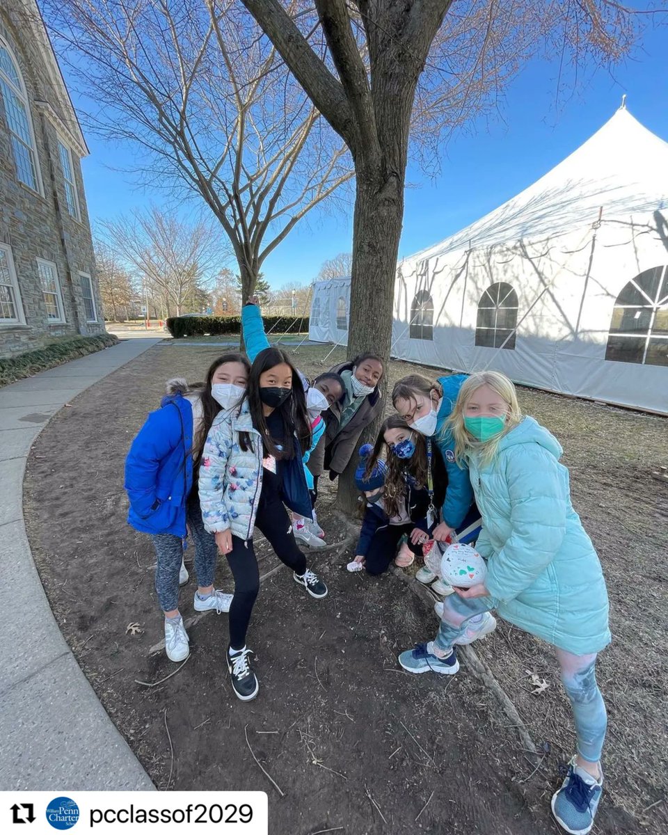 PennCharter's tweet photo. After reading books about 9/11 in historical fiction book clubs &amp; learning about our OPC connection, 5th graders visited a special place on campus &amp; placed peace rocks around campus. Stay tuned for a future scavenger hunt for those beautiful rocks! #quakerEd  #pcrun4peace #PKO https://t.co/qUnGJ4rhh1