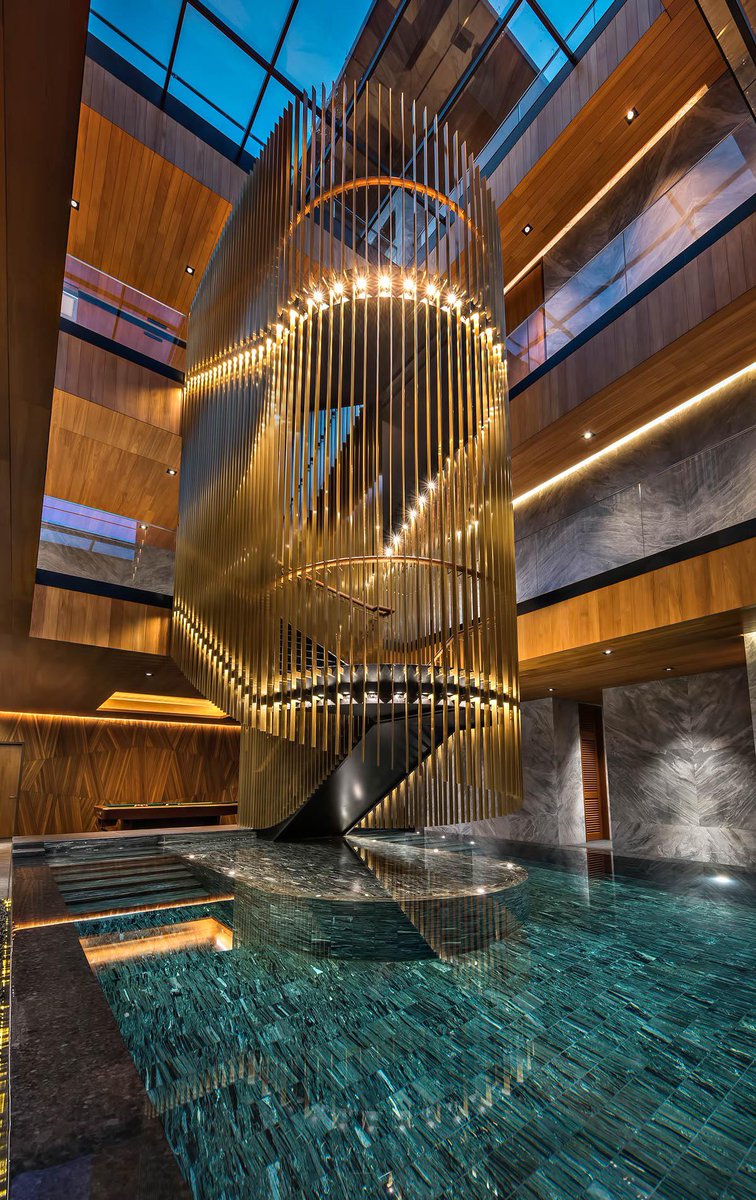 "Indoor pool with fancy staircase - Singapore"

Follow for daily posts :)  #furniture #design #decor