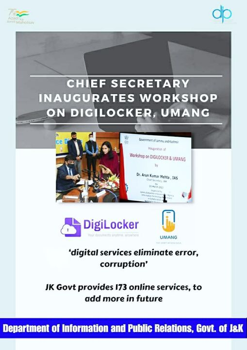 javedahmed0101's tweet photo. JK Govt provides 173 online services, to add more in future.
#ShiningJandk #BadaltaJandK #NoCorruption #BetterTechnology #BetterTools @dcramban @DIPRRambandic @NorthernComd_IA @Whiteknight_IA https://t.co/r8YgoDTquE