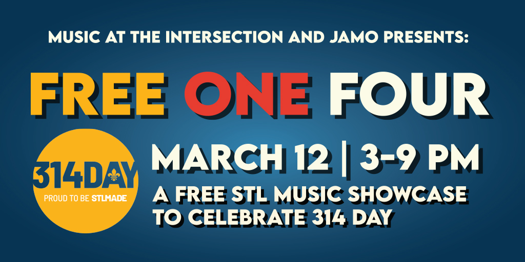 When the St. Patrick’s Day Parade is done, the fun’s just begun. Head over to the FREE ONE FOUR concert at The Big Top – presented by @Music_Intersect &amp; <a href="/JamoPresents/">Jamo Presents</a>. A free STL music showcase to celebrate #314Day &amp; the local artists who make the metro sound so good. #STLMade