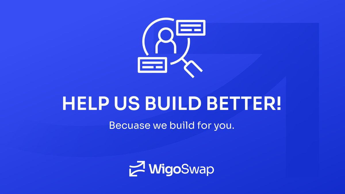 0xDeFive's tweet photo. 📌 Good products are designed based on users' needs.

👋🏻 Knowing our audience is vital and helps us build a better experience for you!

✳️ An invitation: please give us 5 minutes of your valuable time to make WigoSwap even better.

➡️ Go to survey: https://t.co/TpVNCGSAyM https://t.co/ZQMR6qIkYJ