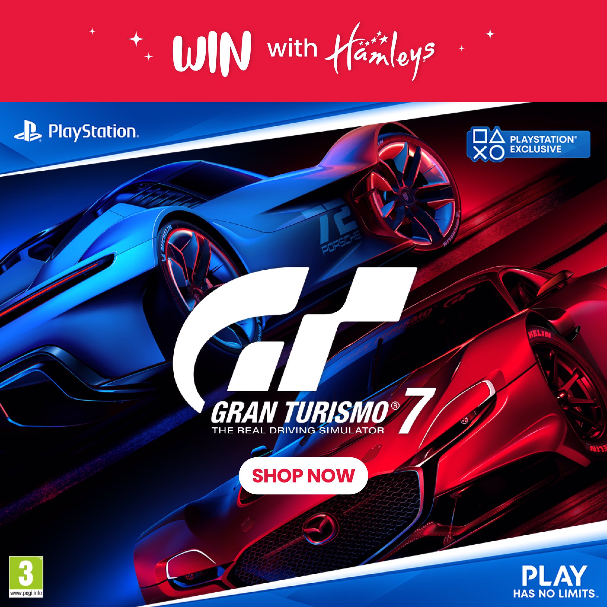 HamleysOfficial on X: WIN A GRAN TURISMO 7 PS4 OR PS5 GAME🥳🥳🥳 This  could be your chance to WIN either a PS4 or PS5 Gran Turismo 7 game, with 2  bonus HORI