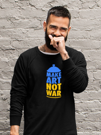 🇺🇦 MAKE ART NOT WAR 🇺🇦
#StandWithUkraine #Ukraine #Kyiv #Mariupol  #PutinsWar redbubble.com/i/t-shirt/MAKE…