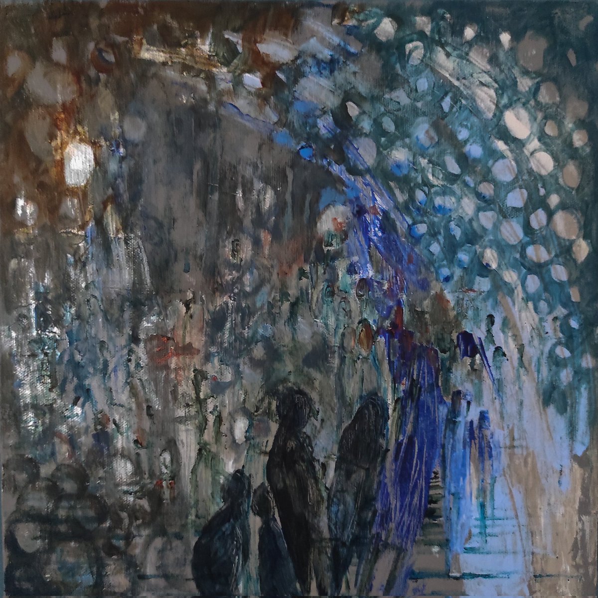 Nataliewebbart's tweet photo. I was very inspired by the beauty and light of illuminate Rotherhithe lantern procession, what a wonderful event!  
#illuminaterotherhithe #illuminatebermondsey #southwark #southlondon #lanternprocession #southwarkpark #art #painting #mayflower #nataliewebbartist https://t.co/swNTHKtIO5