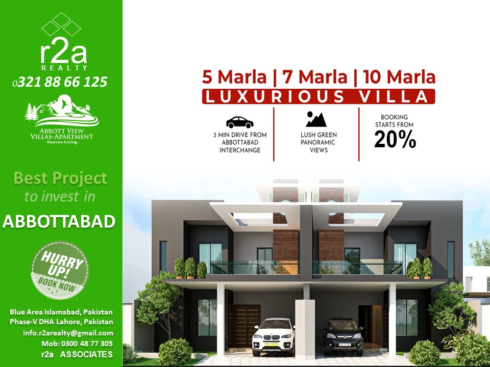 R2aRealty's tweet photo. "ABBOTT VIEWS VILLAS - Abbottabad"
Besides of McDonald's Abbottabad "ABBOT VIEW VILLAS" on Karam Highway.
+92 321 8866 125
info.r2arealty@gmail.com
#r2arealty #abbottviewvillas #investment #property #abbottabad  #thundiani #ayyubmedicalcomplex #Murree #Islamabad #rental https://t.co/laghXGMOrr
