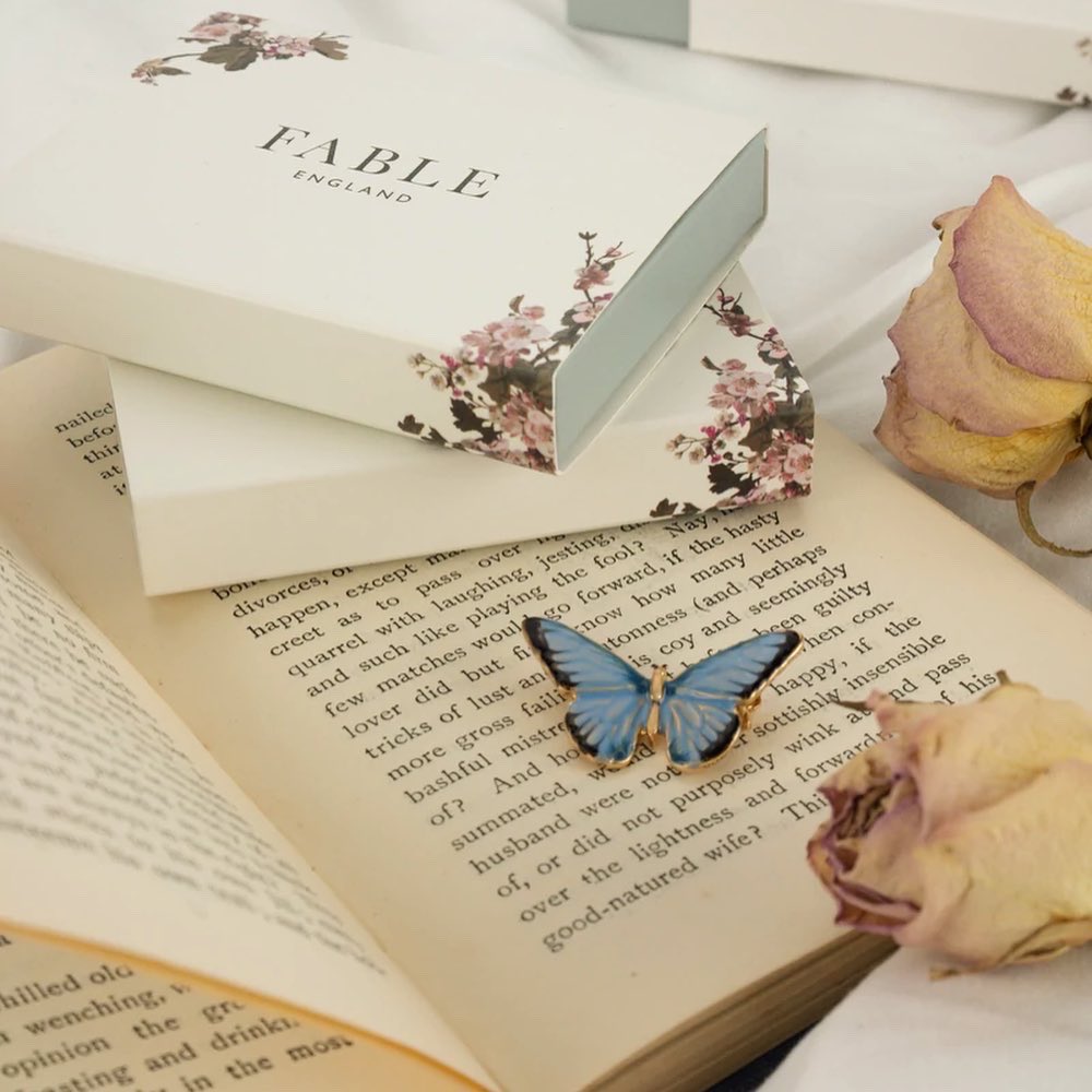 🦋 Our favourite new in piece this week! 🦋 

We are in love with this beautiful hand painted cornflower blue enamel butterfly from Fable! Available to shop instore at the Piece Hall