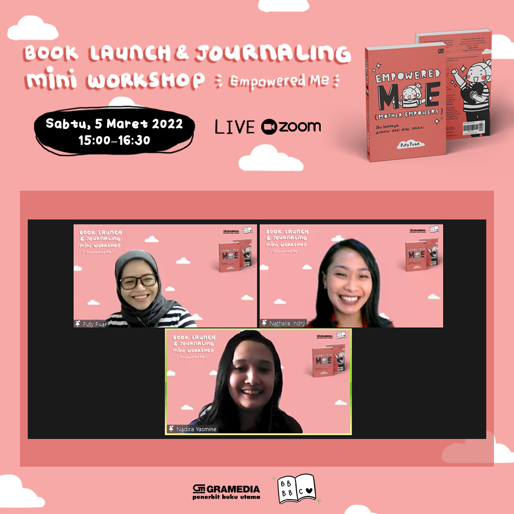 bukugpu's tweet photo. ๐ช๐ป Habis acara launching buku #EmpoweredME @puty, langsung semangat lagi, level energi mendadak 100%, & pastinya pingin coba journaling ๐ #bukugpu https://t.co/CyM20T8gNI