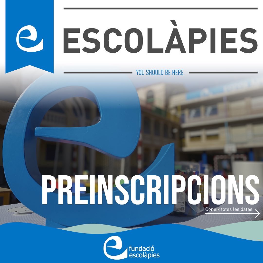 EscolapiesFIG's tweet photo. ‼️Dilluns s’inicia la preinscripció escolar #curs2223 #infaESC #primESC Vols ser #Escolàpies? T’esperem⬇️! https://t.co/36wi6FaZO3