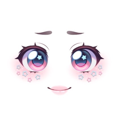 shreddy ❀ on X: does anyone know where i can get the starry eyes sparkling roblox  face?? #roblox  / X