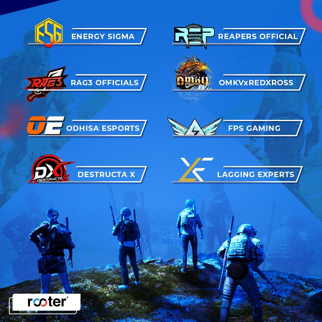 It takes a village to raise a kid.

Thrilled to welcome 25 new esports teams to Rooter. Gear up for non-stop BGMI action. If you are an esports team that’s looking to engage with millions of gamers, reach out.