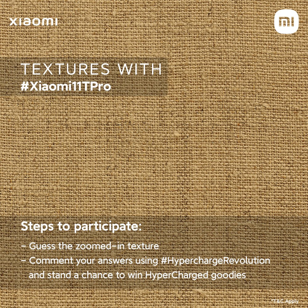 XiaomiIndia's tweet photo. With #Xiaomi11TPro, there's always more to see in a picture.
Here are a few rules to tell you what the hype is all about!
#TexturesWithXiaomi11TPro https://t.co/TE4FEnp2Bu